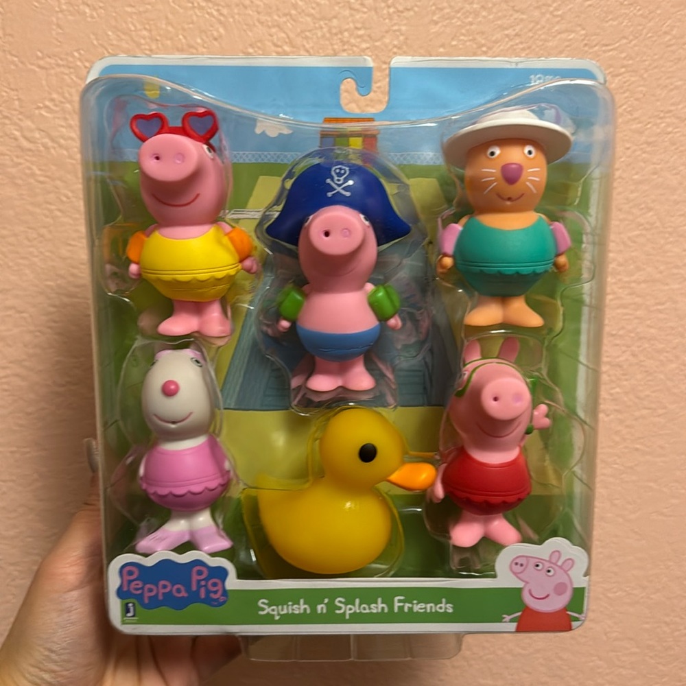 Peppa Pig Squish N Splash Bath Squirters, 5-Pack